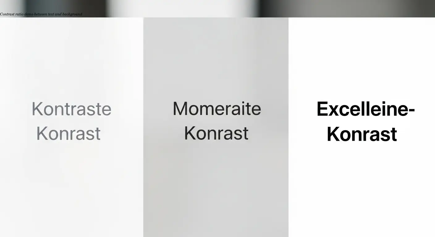 Contrast ratio demo between text and background