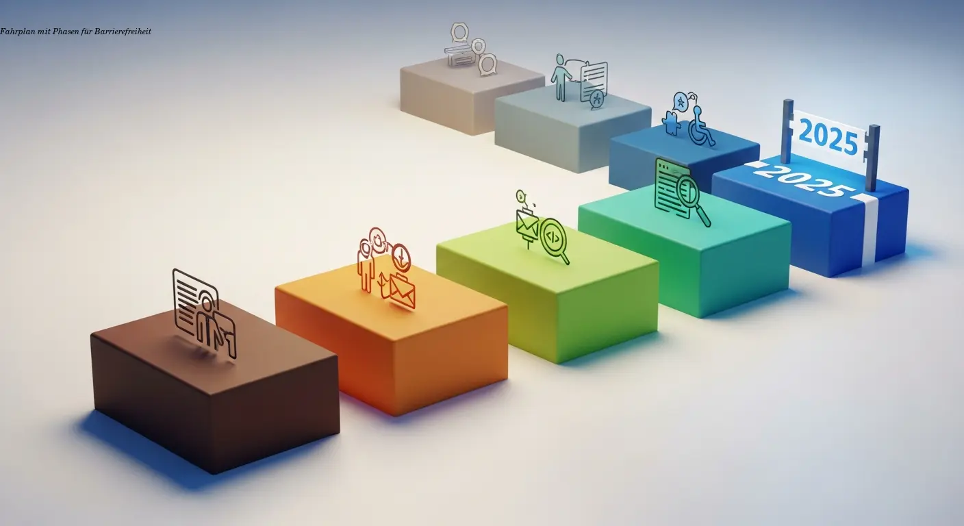 Fahrplan mit Phasen für Barrierefreiheit