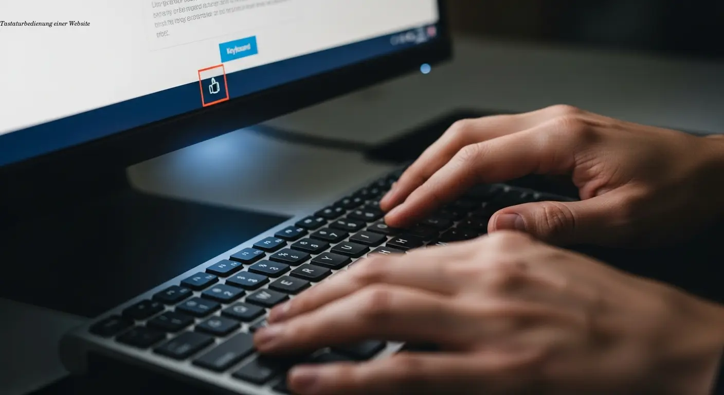 Tastaturbedienung einer Website