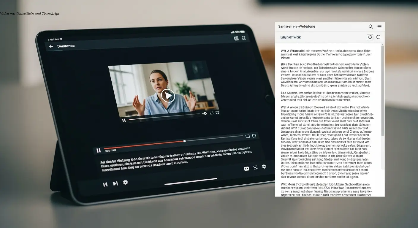 Video mit Untertiteln und Transkript