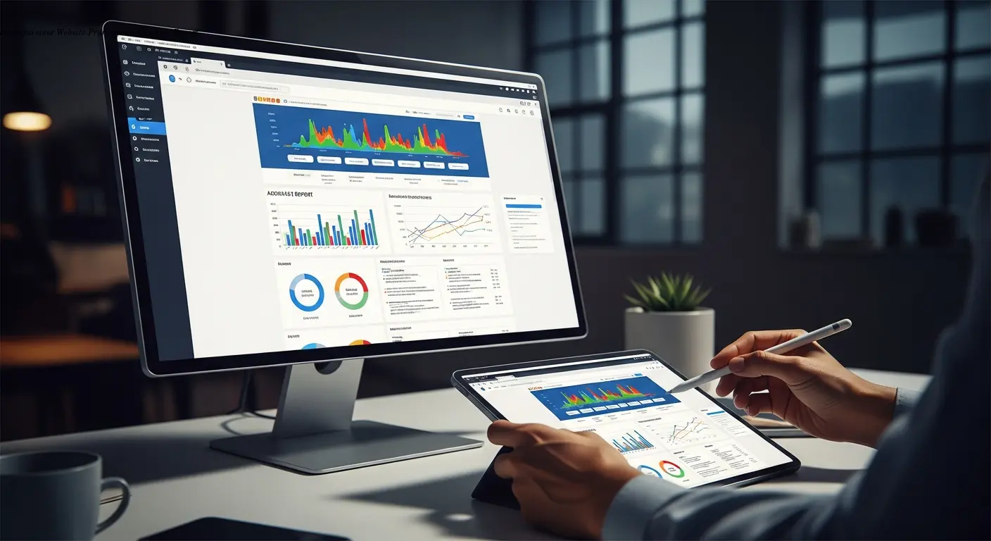 Szenario einer Website-Prüfung mit Ergebnis-Report