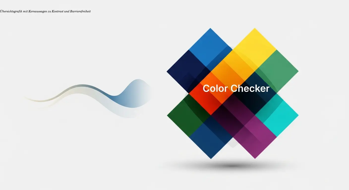 Übersichtsgrafik mit Kernaussagen zu Kontrast und Barrierefreiheit
