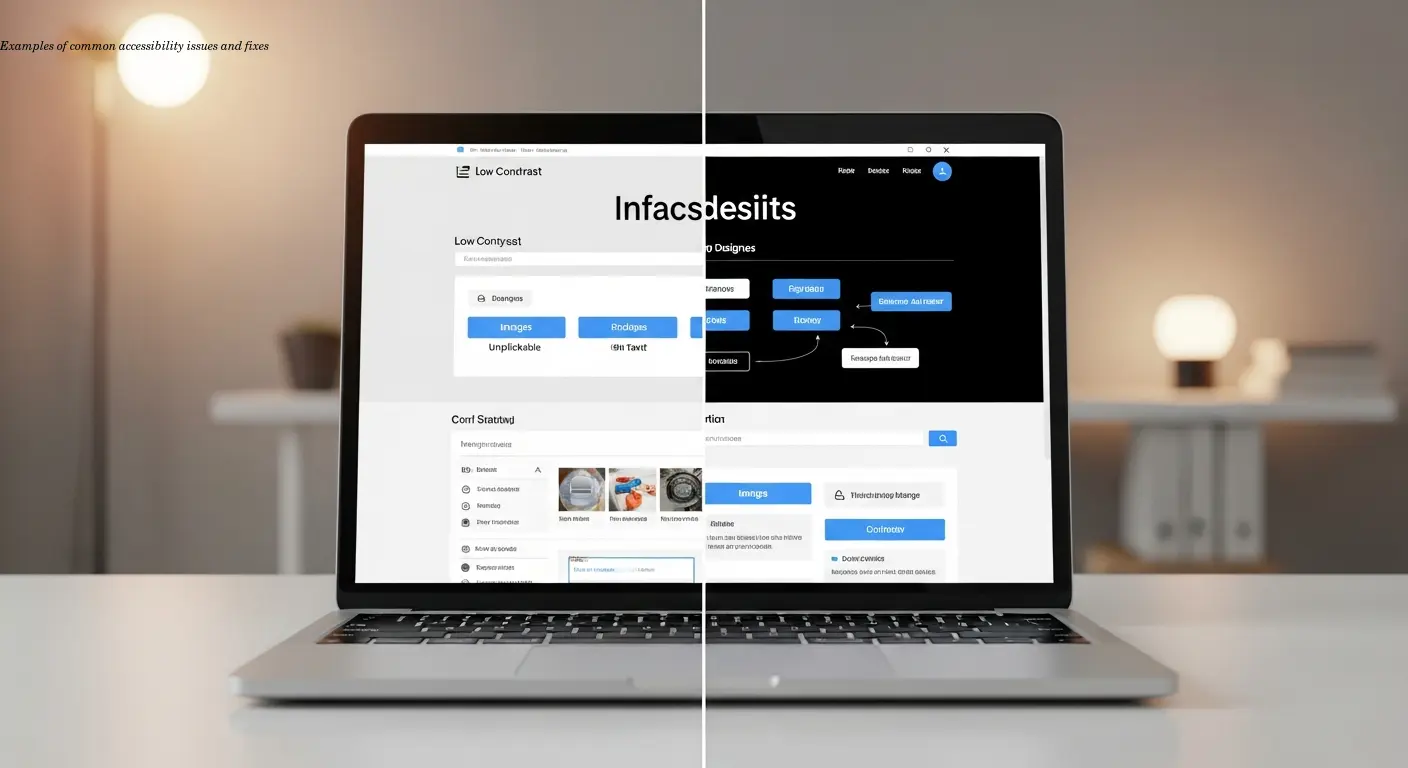 Examples of common accessibility issues and fixes