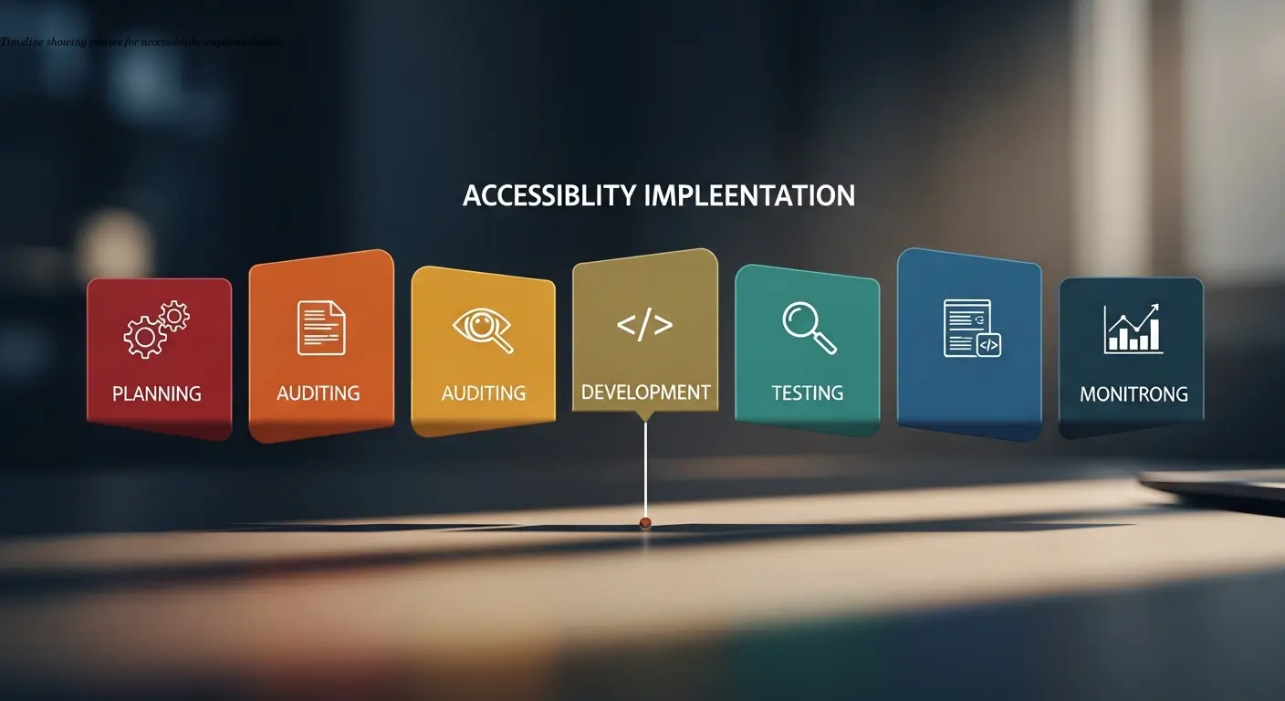 Timeline showing phases for accessibility implementation