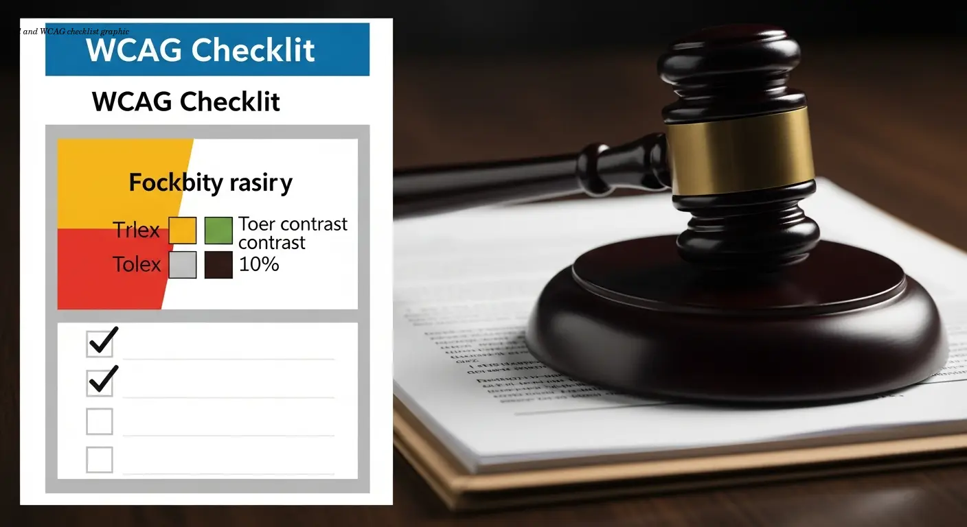 Gavel and WCAG checklist graphic