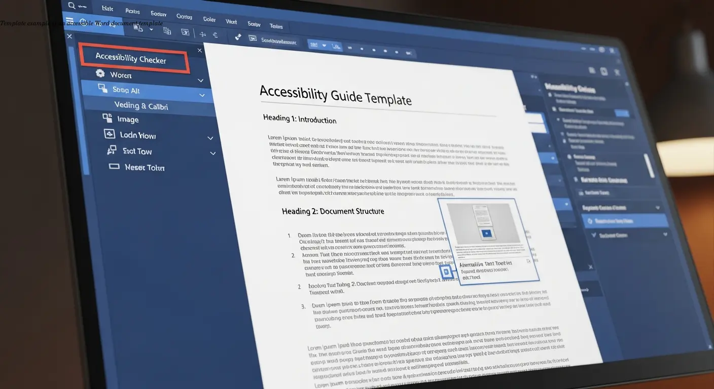 Template example of an accessible Word document template