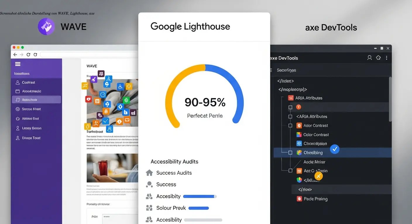 Screenshot-ähnliche Darstellung von WAVE, Lighthouse, axe