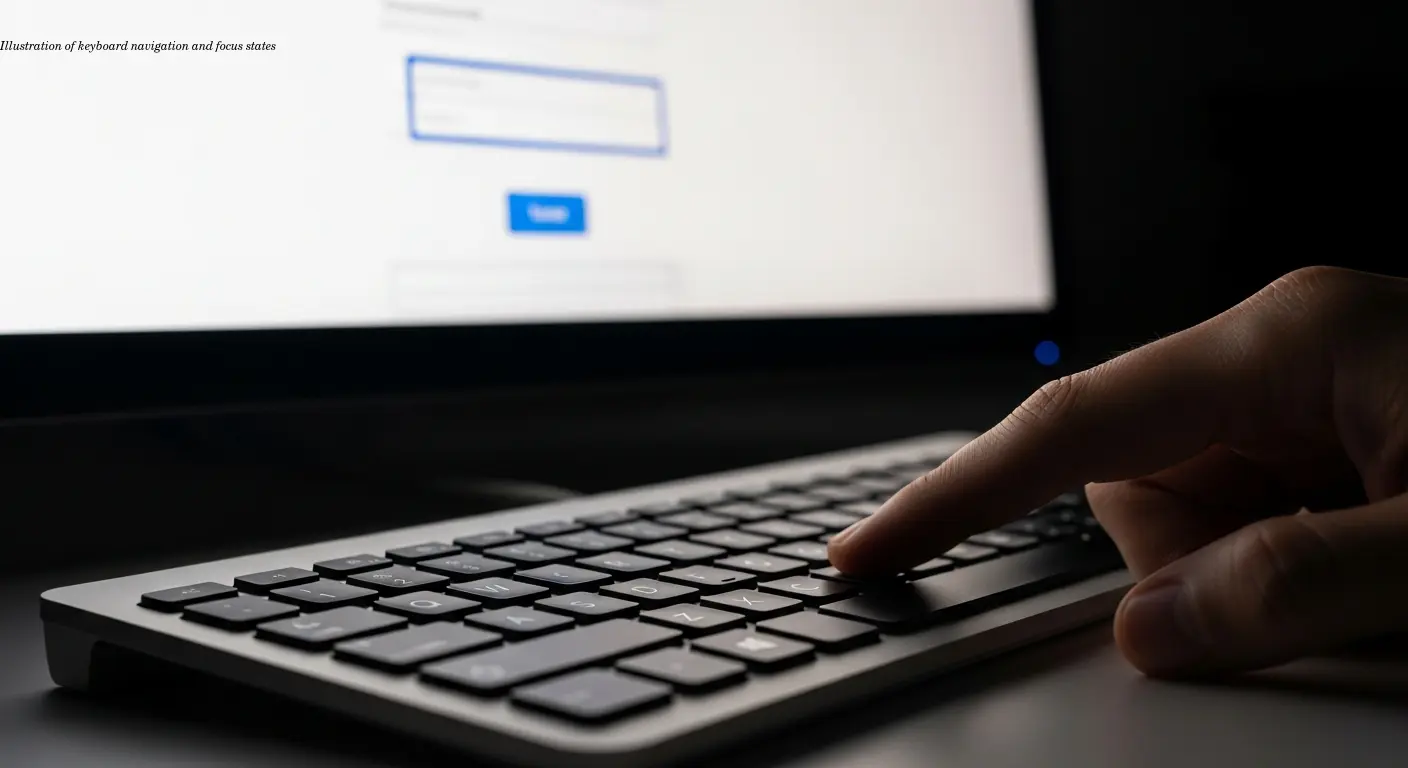 Illustration of keyboard navigation and focus states