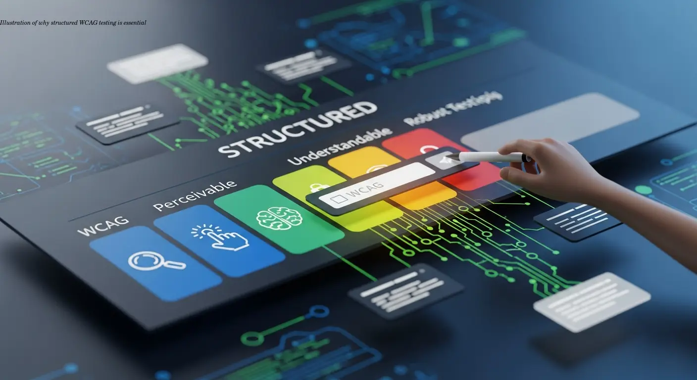 Illustration of why structured WCAG testing is essential