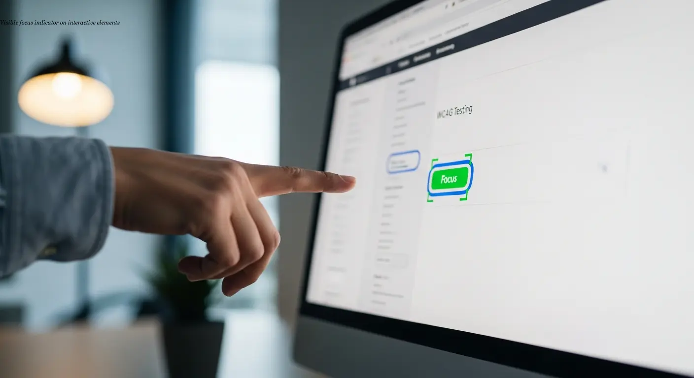 Visible focus indicator on interactive elements