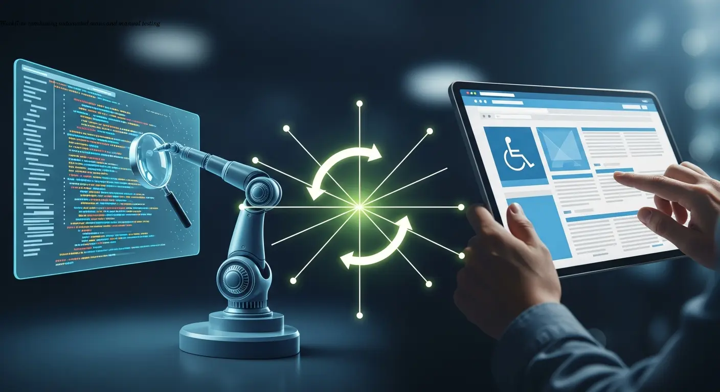 Workflow combining automated scans and manual testing