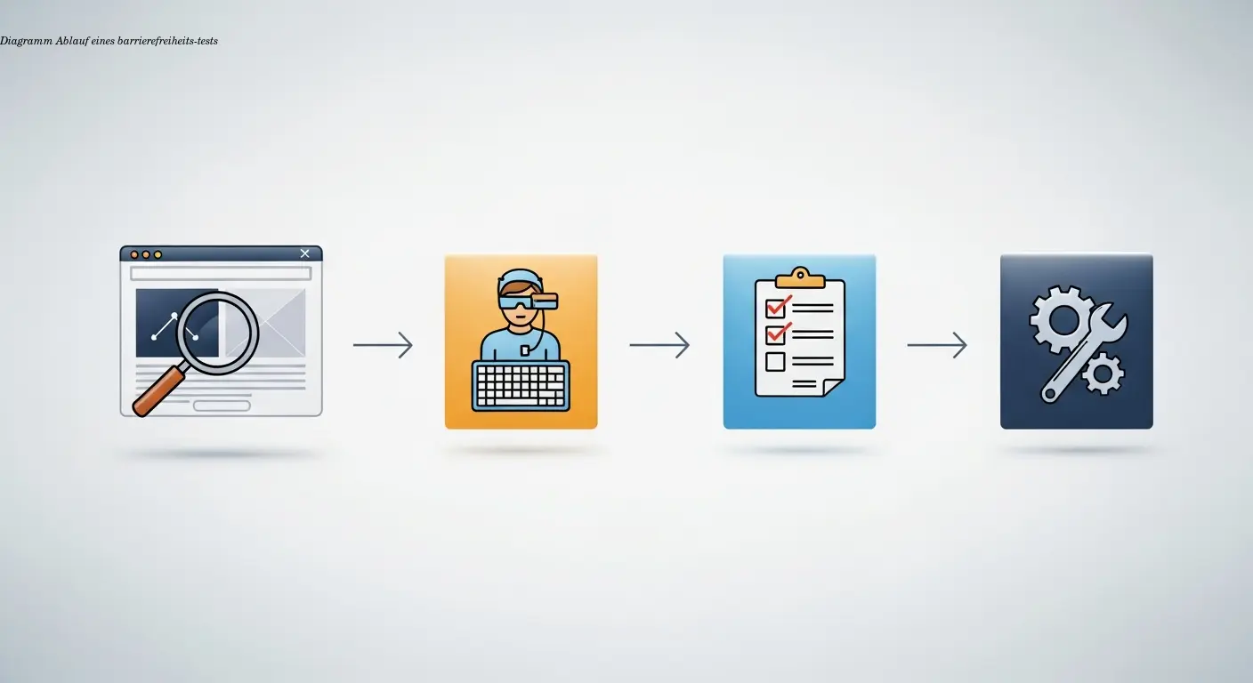 Diagramm Ablauf eines barrierefreiheits-tests