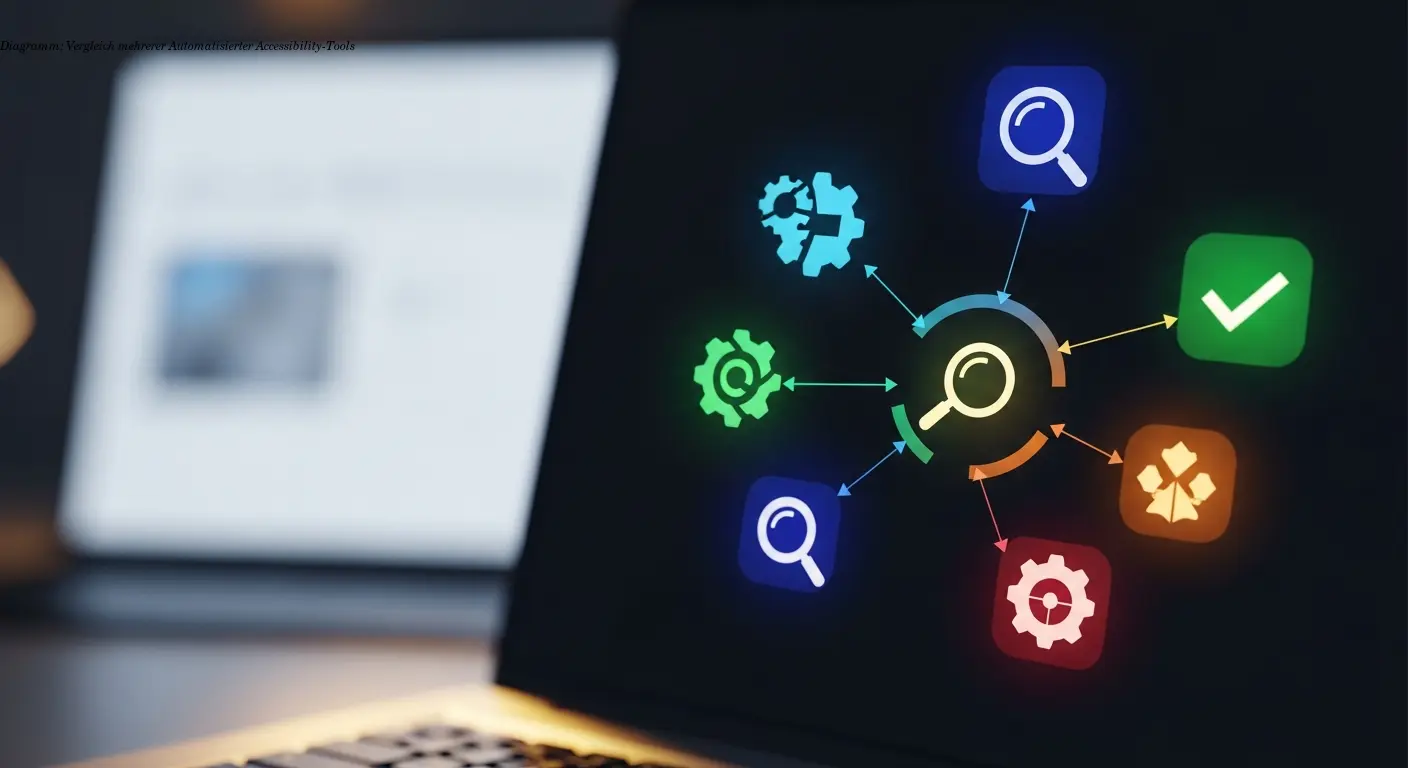 Diagramm: Vergleich mehrerer Automatisierter Accessibility-Tools