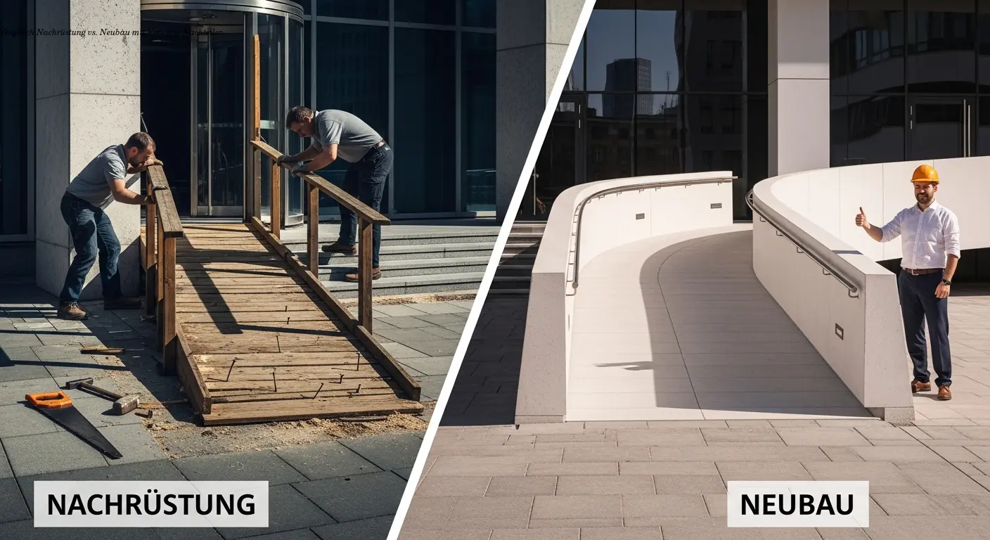 Vergleich Nachrüstung vs. Neubau mit Vor- und Nachteilen